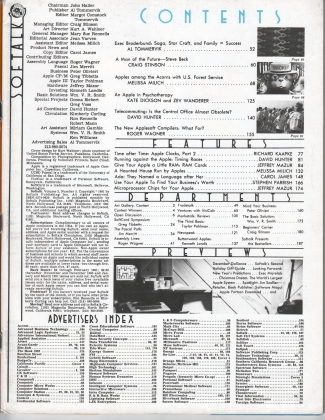 V2.03 Softalk Magazine contents, November 1981