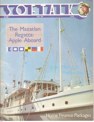 V1.08 Softalk Magazine cover, April 1981