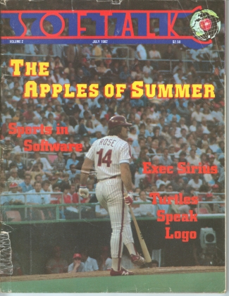 V2.11 Softalk Magazine cover, July 1982