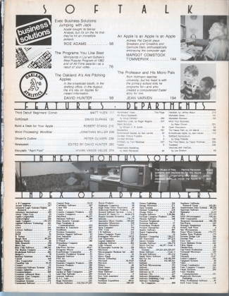 V3.08 Softalk Magazine contents, April 1983