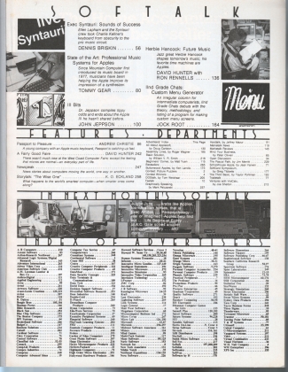 V3.09 Softalk Magazine contents, May 1983
