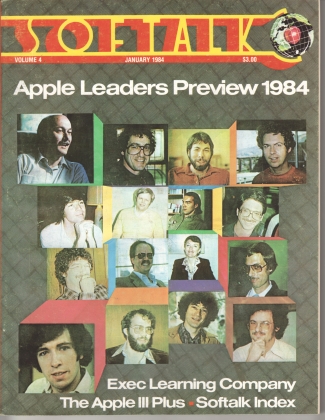 V4.05 Softalk Magazine cover, January 1984