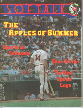 V2.11 Softalk Magazine cover, July 1982