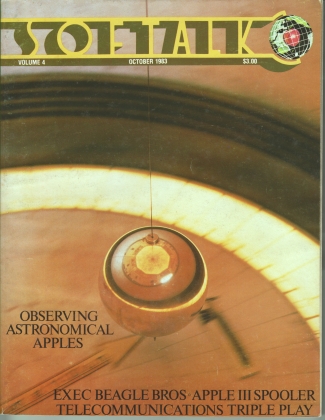 V4.02 Softalk Magazine cover, October 1983