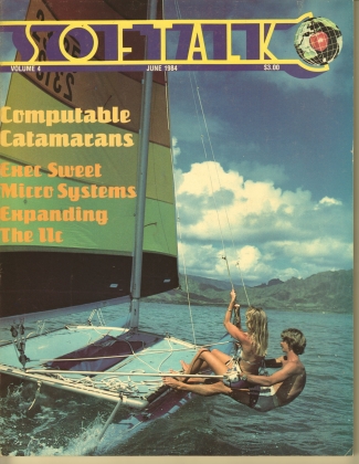 V4.10 Softalk Magazine cover, June 1984